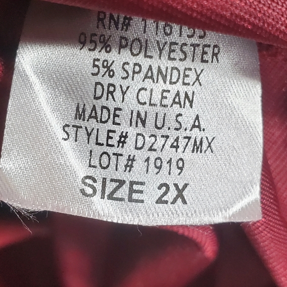 Thyme & Honey Red Velvet Sleeveless Dress 2XL - Picture 7 of 7